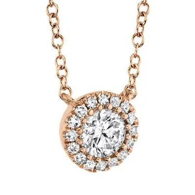Round Halo Necklace