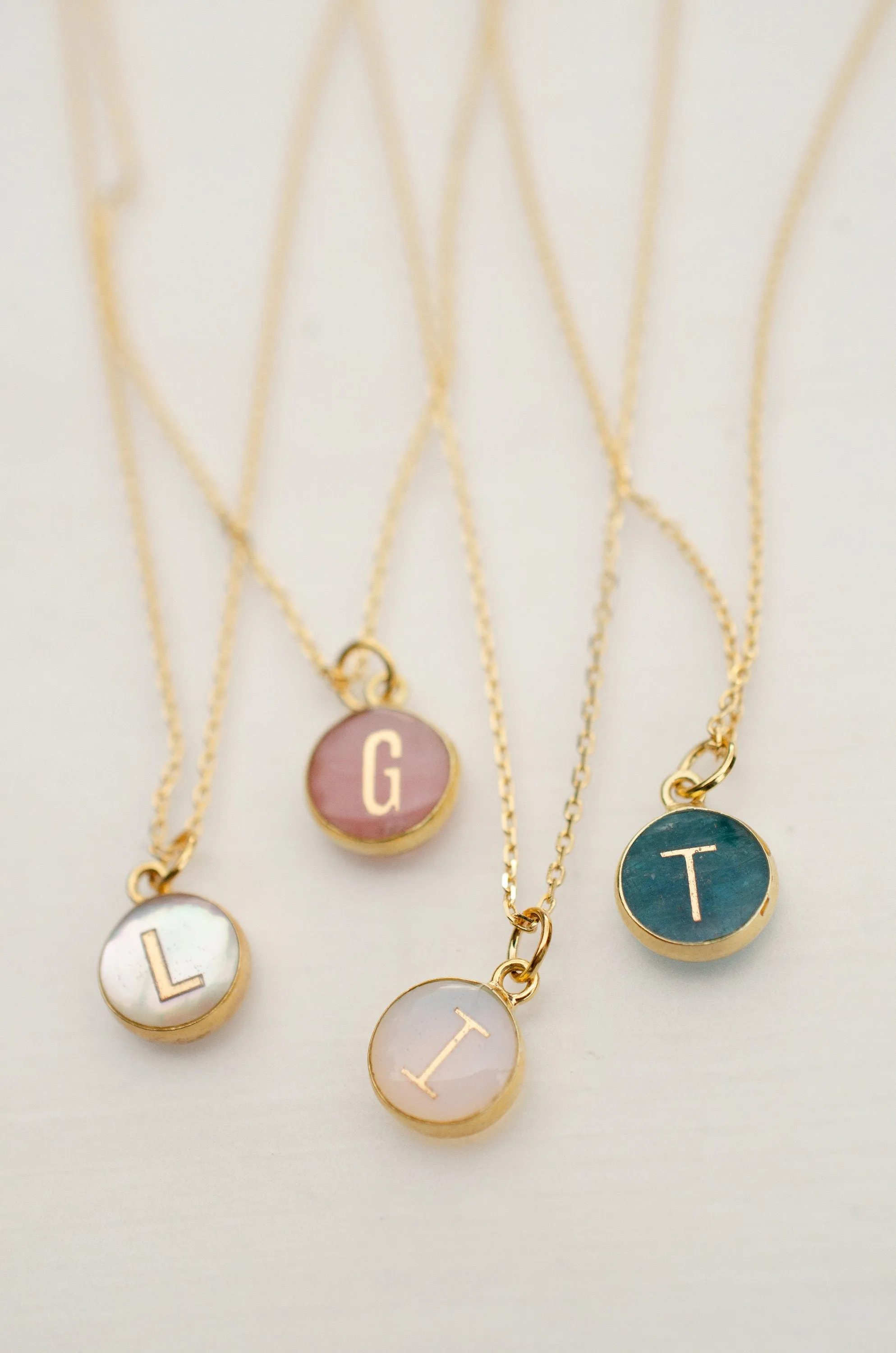 Round initial necklace, Personalized initial necklace, monogram initial, custom initial, round letter pendant, layering necklace
