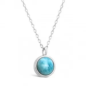 Round Larimar Necklace