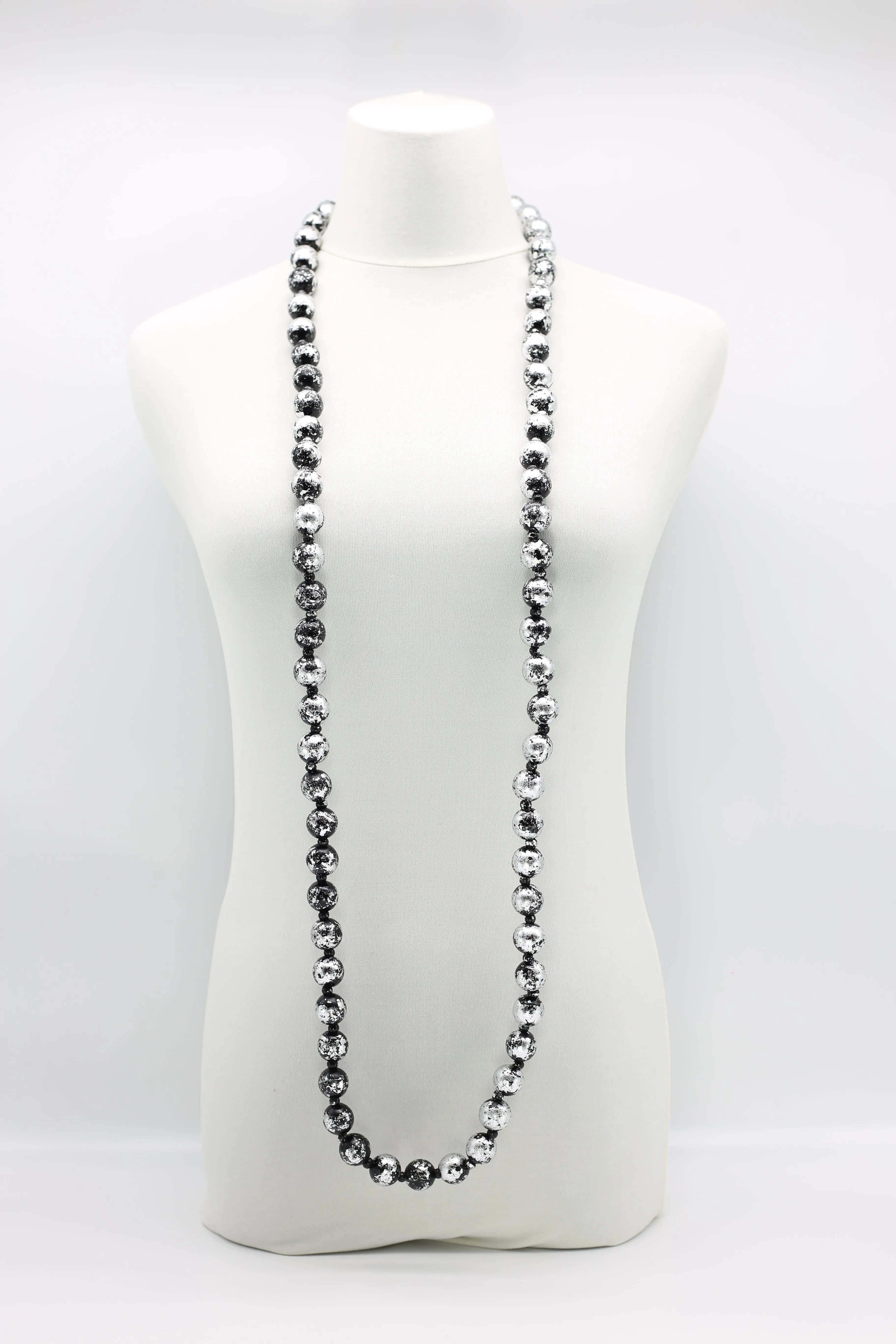 Round Wooden Beads Necklaces - Hand gilded - Small