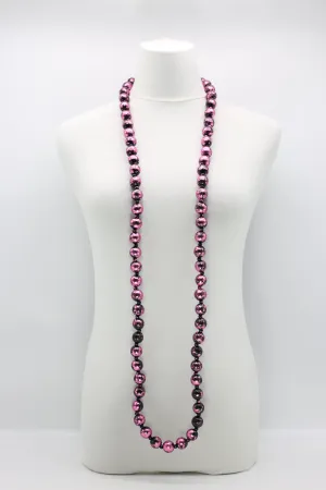 Round Wooden Beads Necklaces - Hand gilded - Small