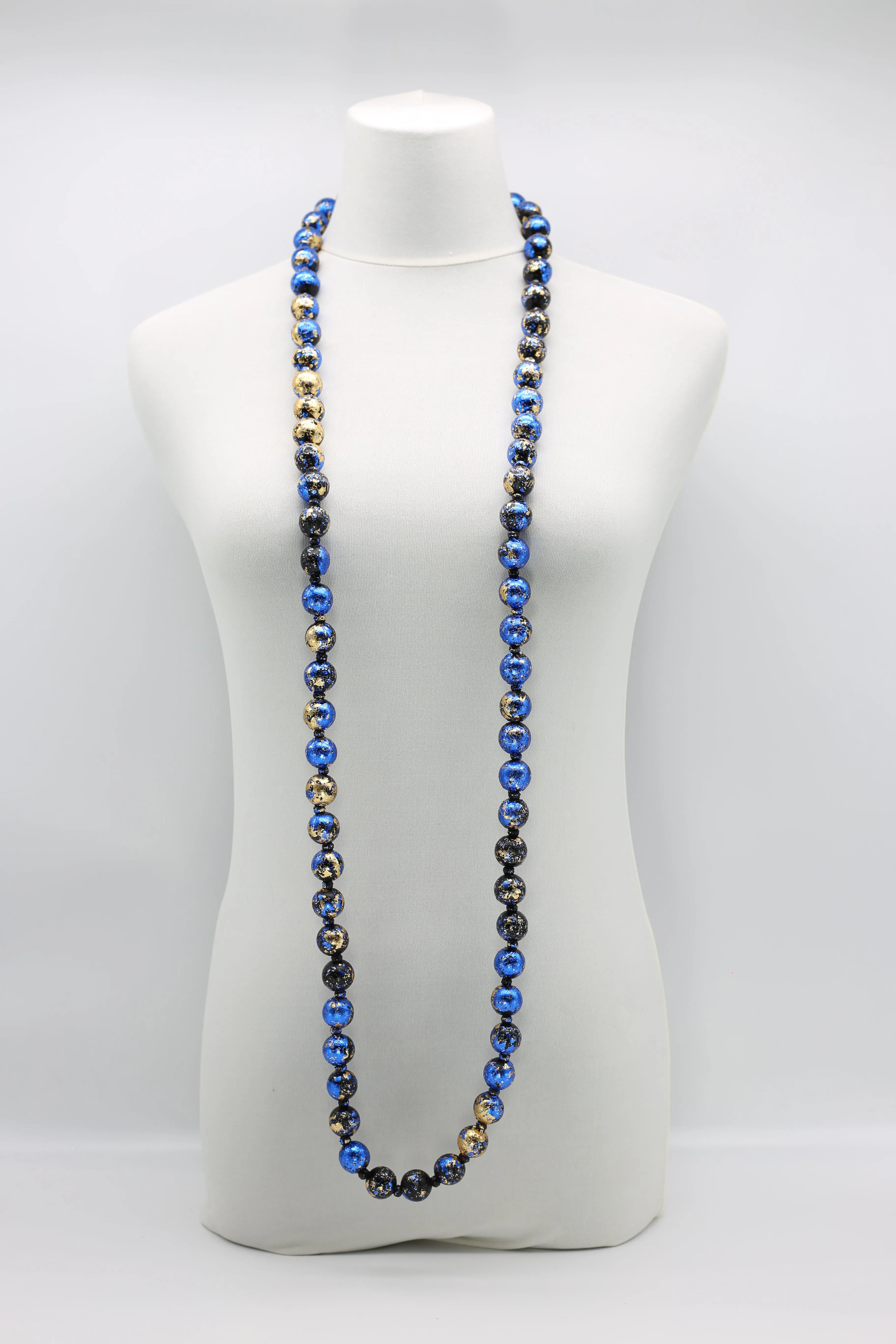 Round Wooden Beads Necklaces - Hand gilded - Small