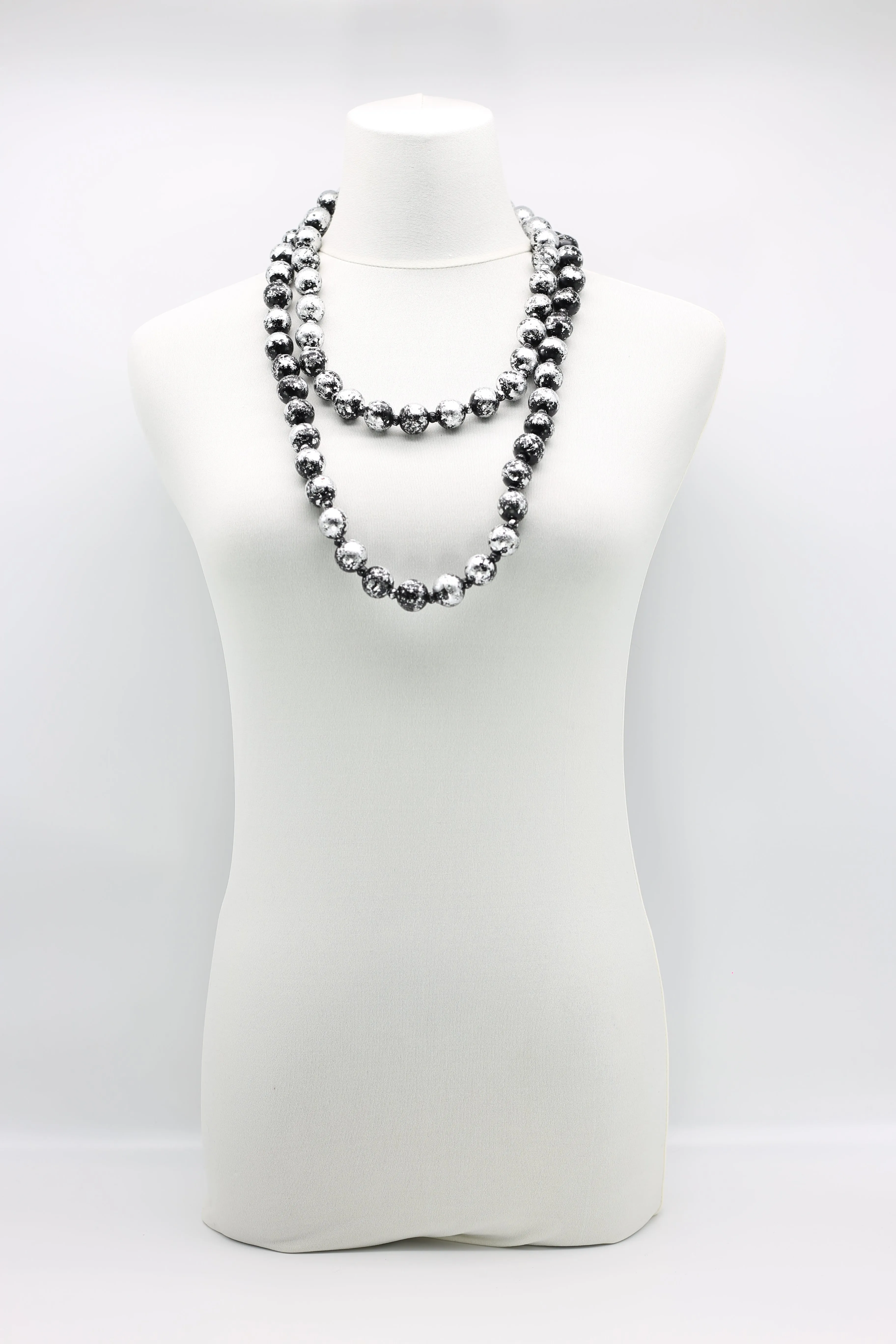 Round Wooden Beads Necklaces - Hand gilded - Small