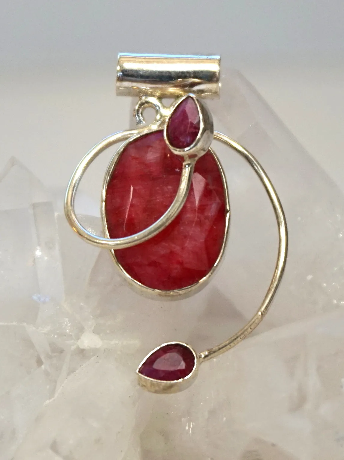 Ruby and Sterling Pendant 6