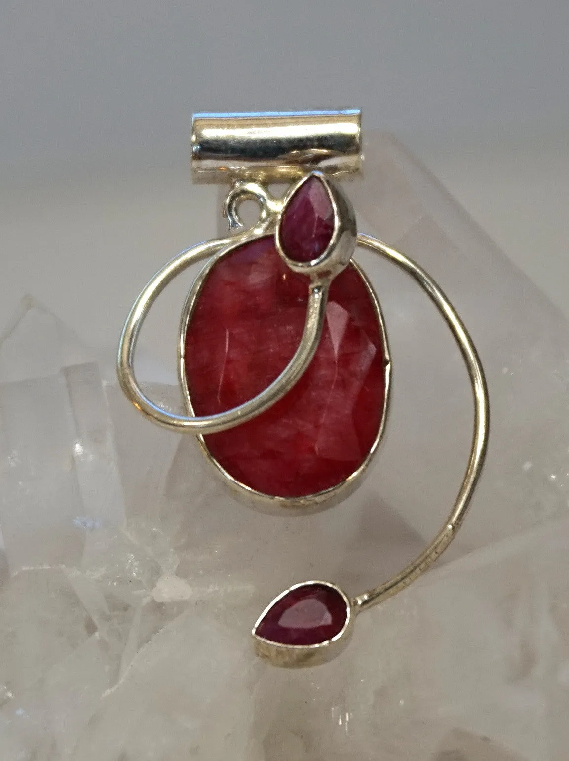 Ruby and Sterling Pendant 6