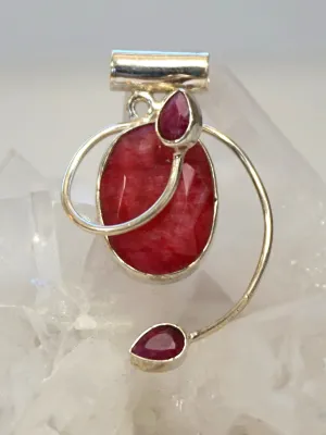 Ruby and Sterling Pendant 6