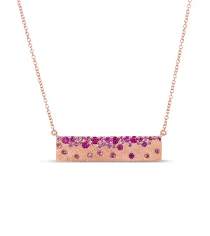 Ruby Celestial Bar Necklace