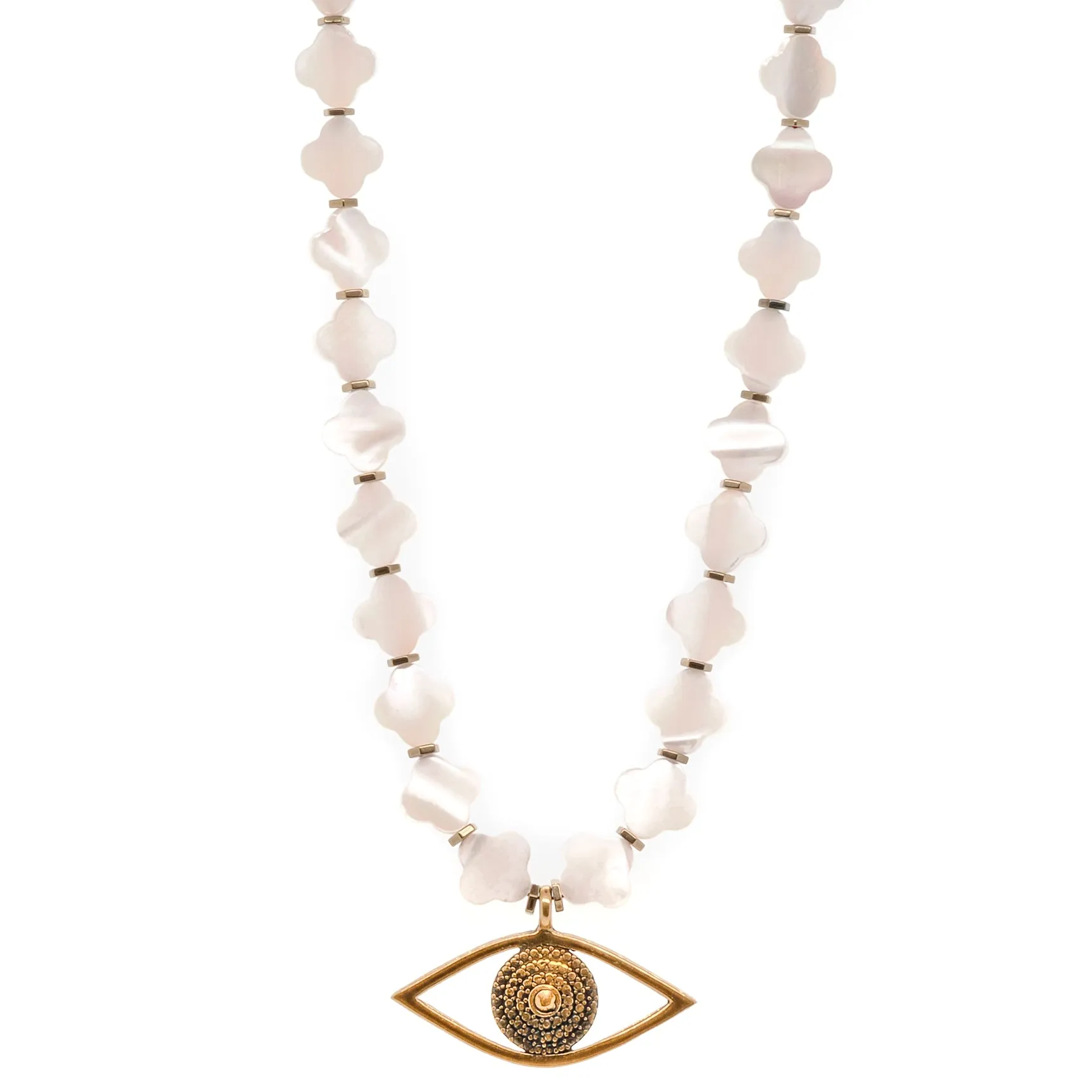 Sacret Harmony Evil Eye Pearl Necklace