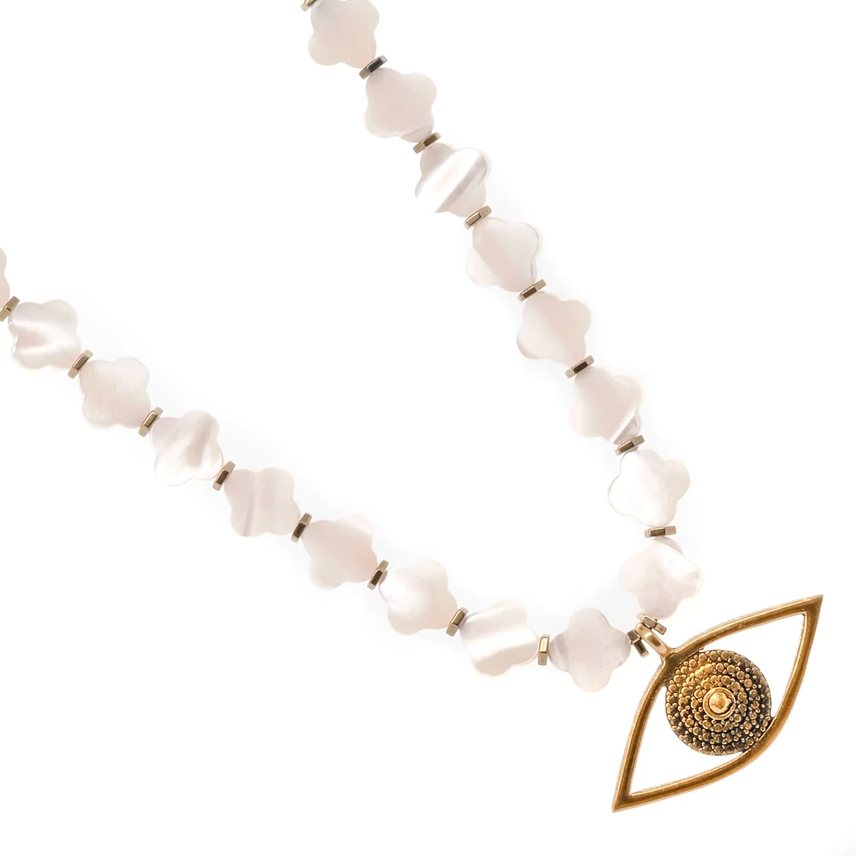 Sacret Harmony Evil Eye Pearl Necklace