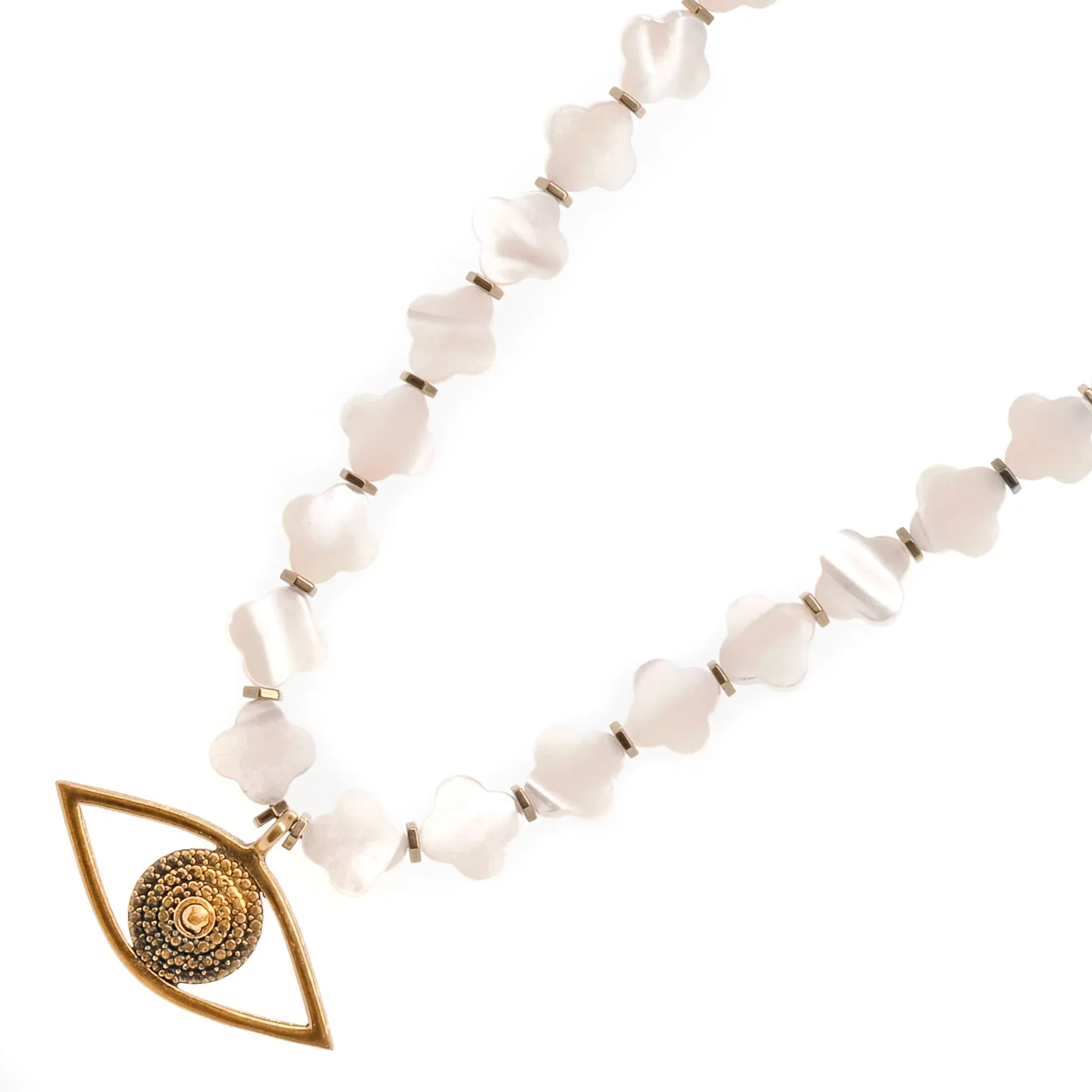 Sacret Harmony Evil Eye Pearl Necklace