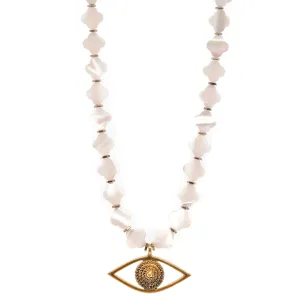Sacret Harmony Evil Eye Pearl Necklace