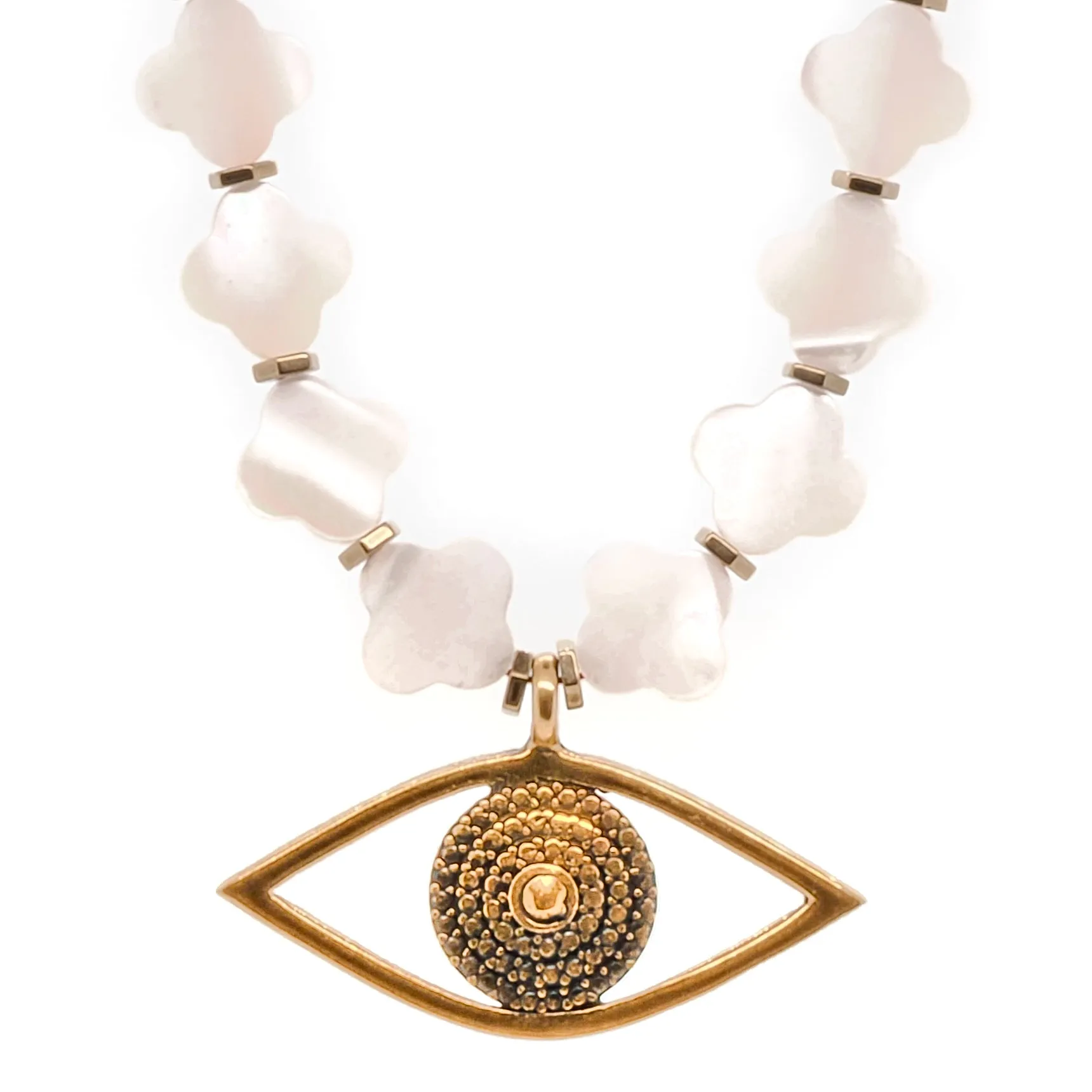 Sacret Harmony Evil Eye Pearl Necklace