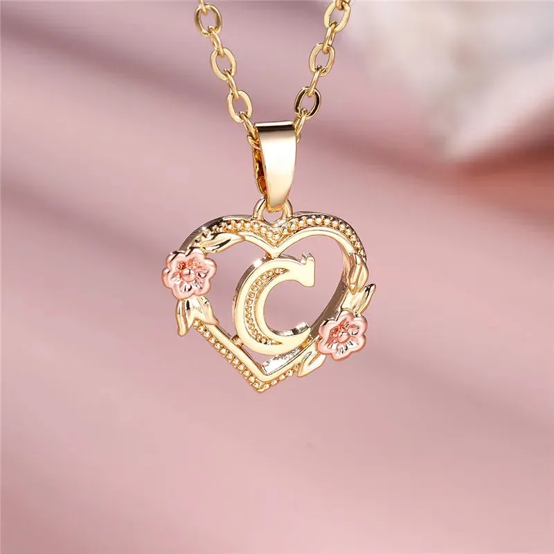 Sakura Gold Letter Necklace