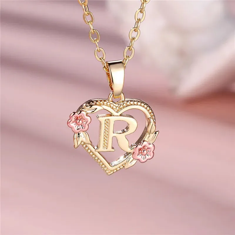 Sakura Gold Letter Necklace