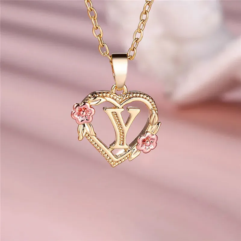 Sakura Gold Letter Necklace