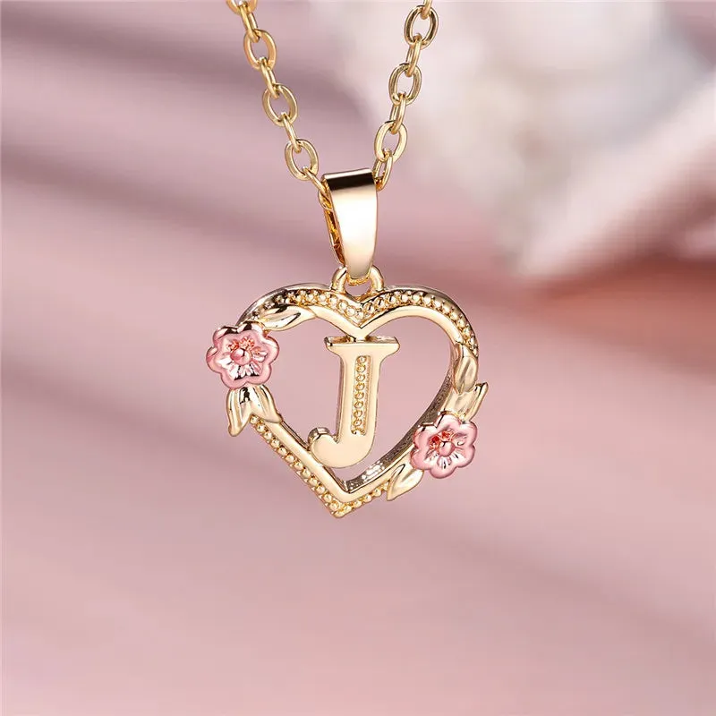 Sakura Gold Letter Necklace