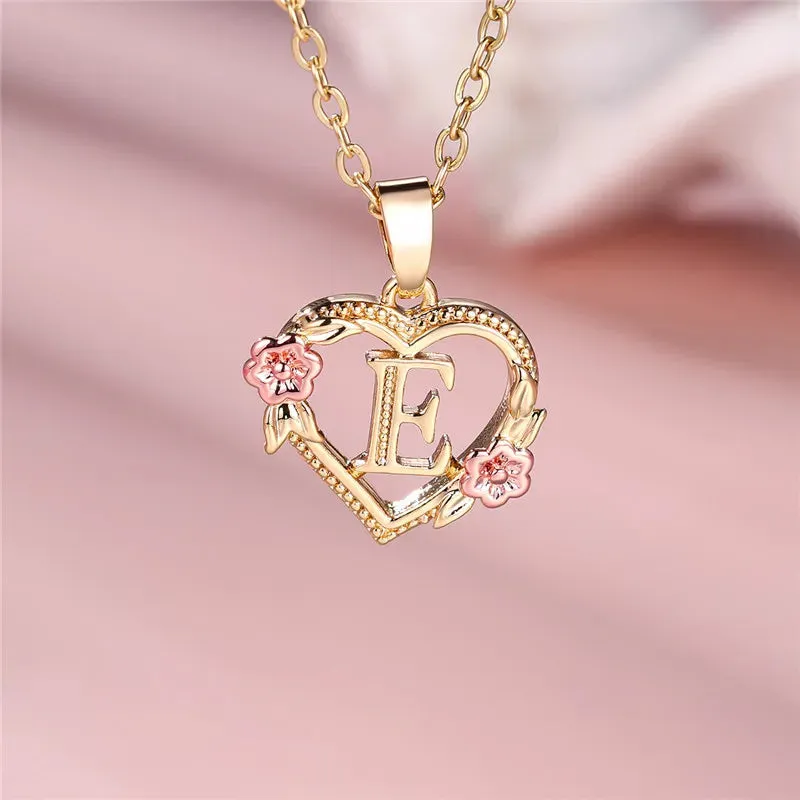 Sakura Gold Letter Necklace