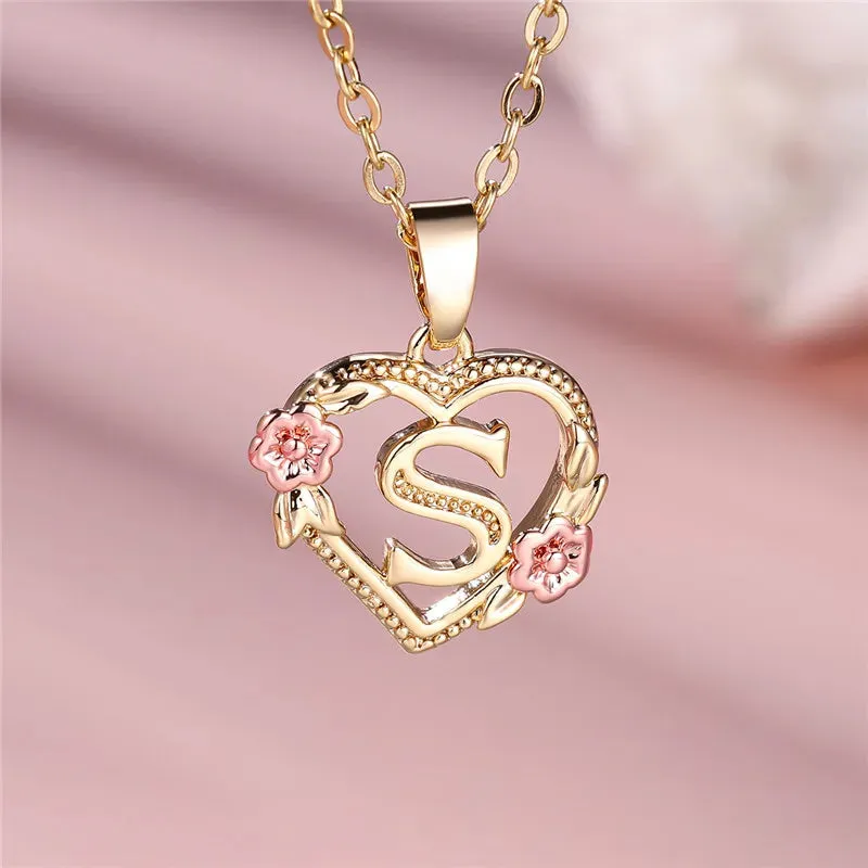 Sakura Gold Letter Necklace