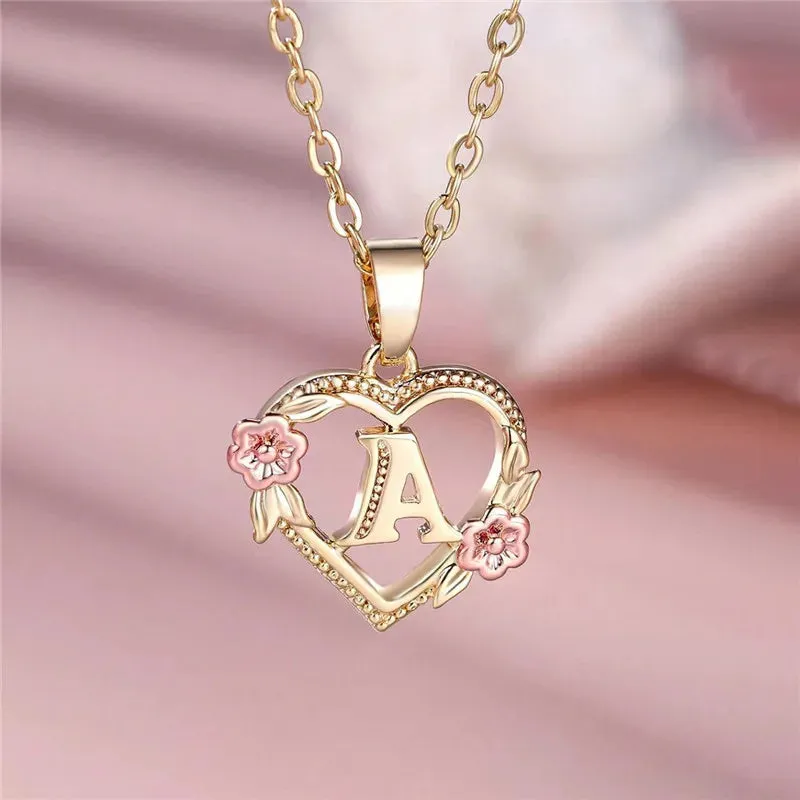 Sakura Gold Letter Necklace