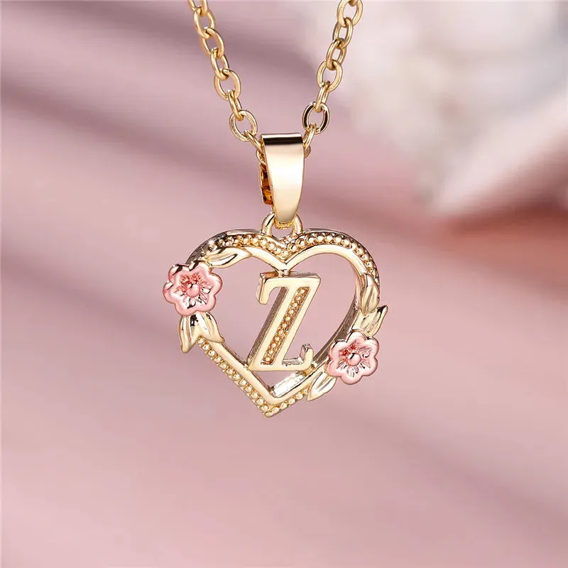 Sakura Gold Letter Necklace