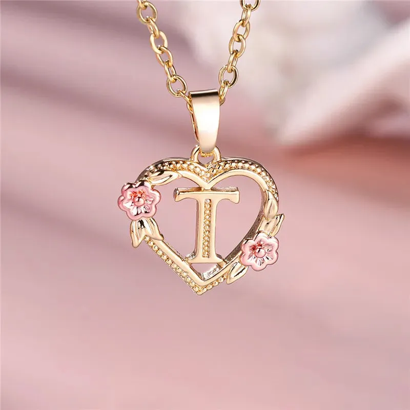 Sakura Gold Letter Necklace