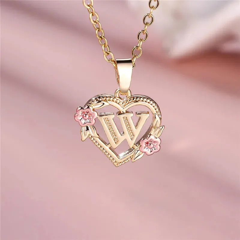 Sakura Gold Letter Necklace