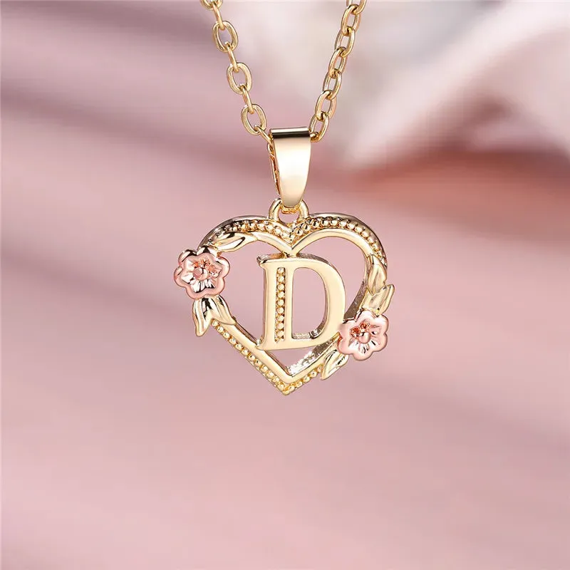 Sakura Gold Letter Necklace