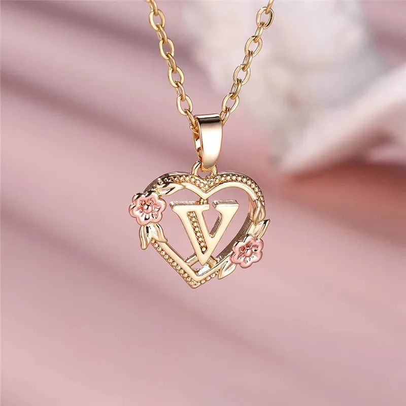 Sakura Gold Letter Necklace