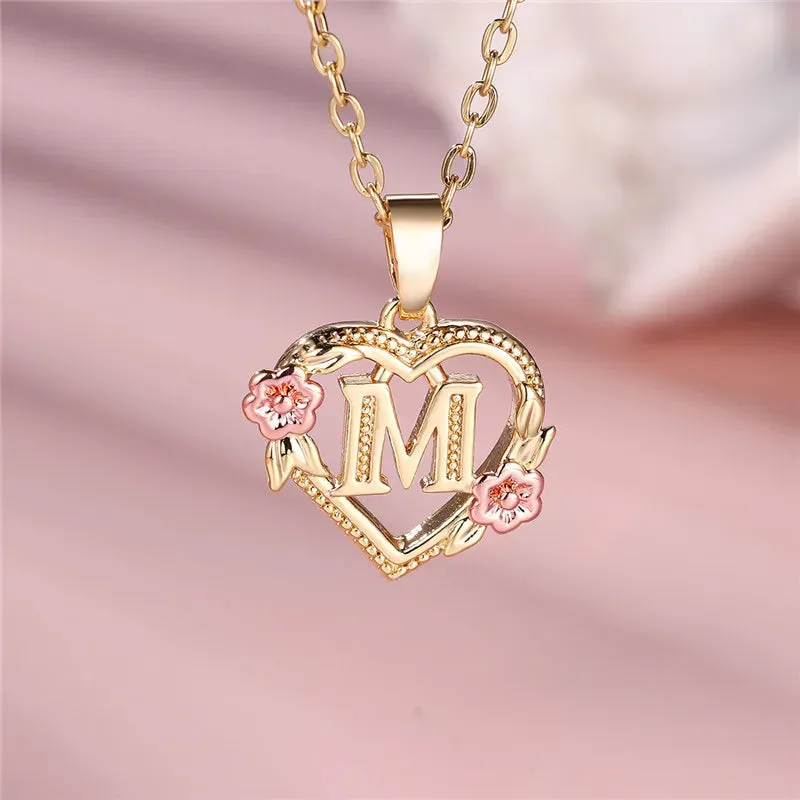 Sakura Gold Letter Necklace