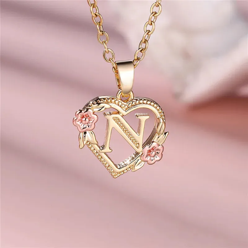 Sakura Gold Letter Necklace
