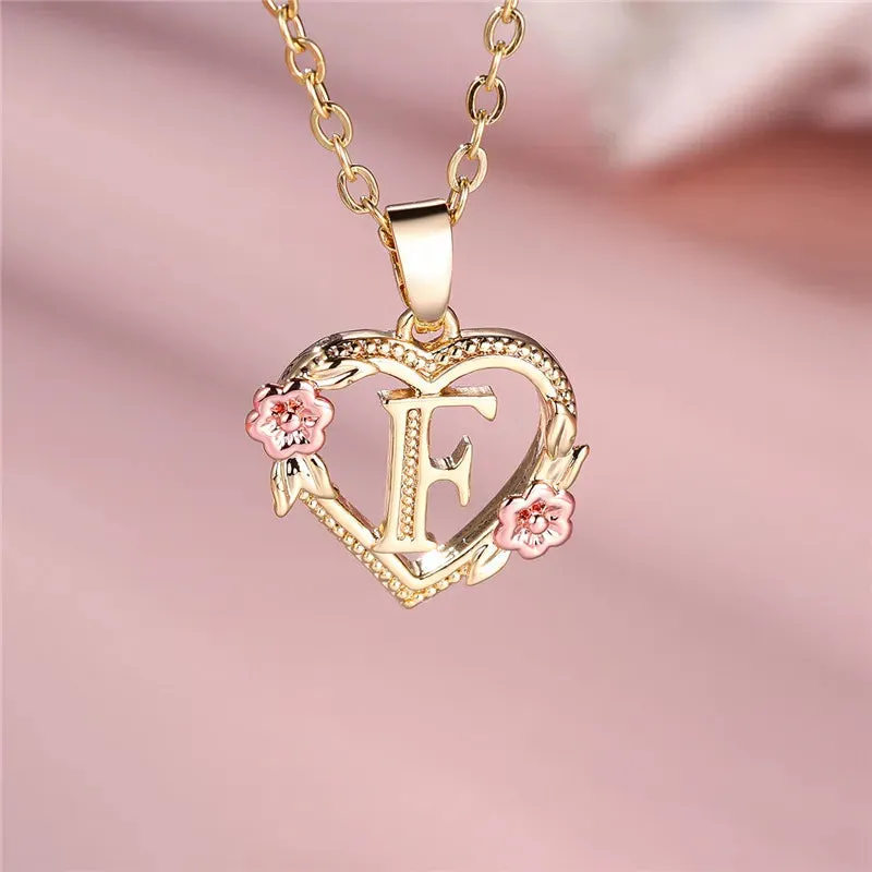 Sakura Gold Letter Necklace