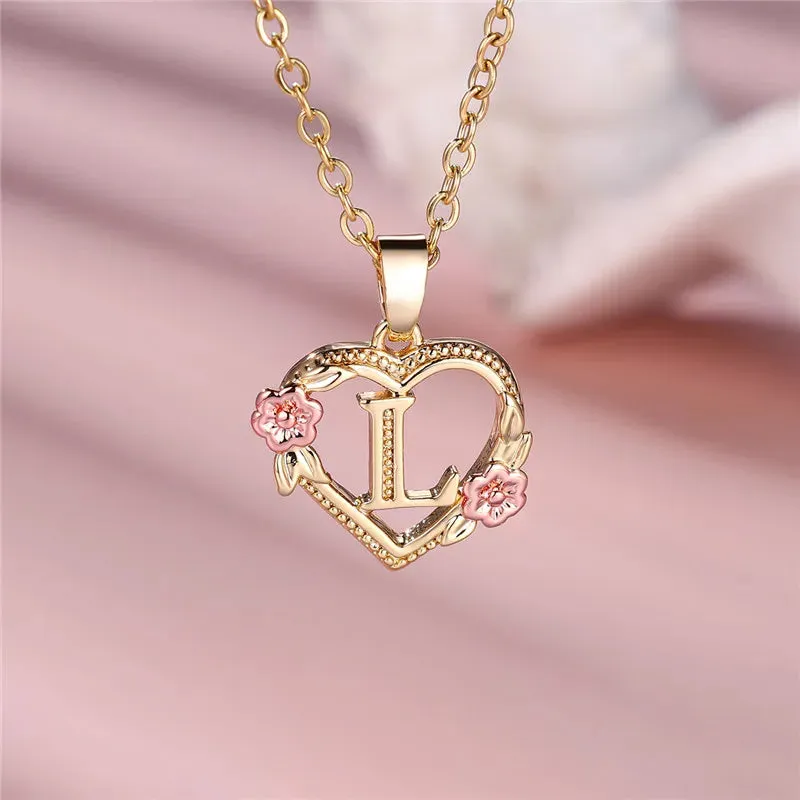 Sakura Gold Letter Necklace