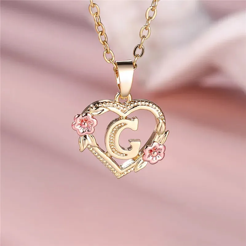 Sakura Gold Letter Necklace