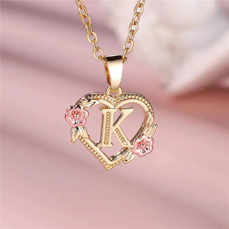 Sakura Gold Letter Necklace
