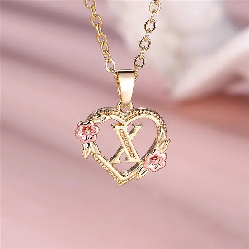 Sakura Gold Letter Necklace
