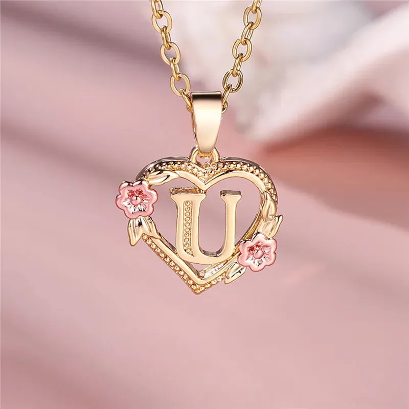 Sakura Gold Letter Necklace