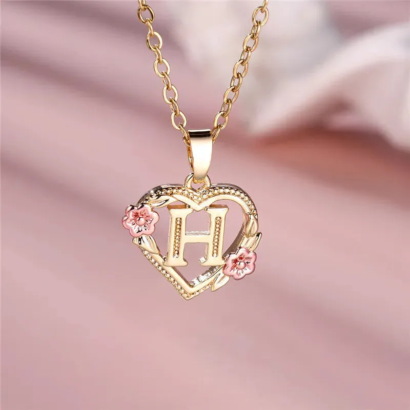 Sakura Gold Letter Necklace