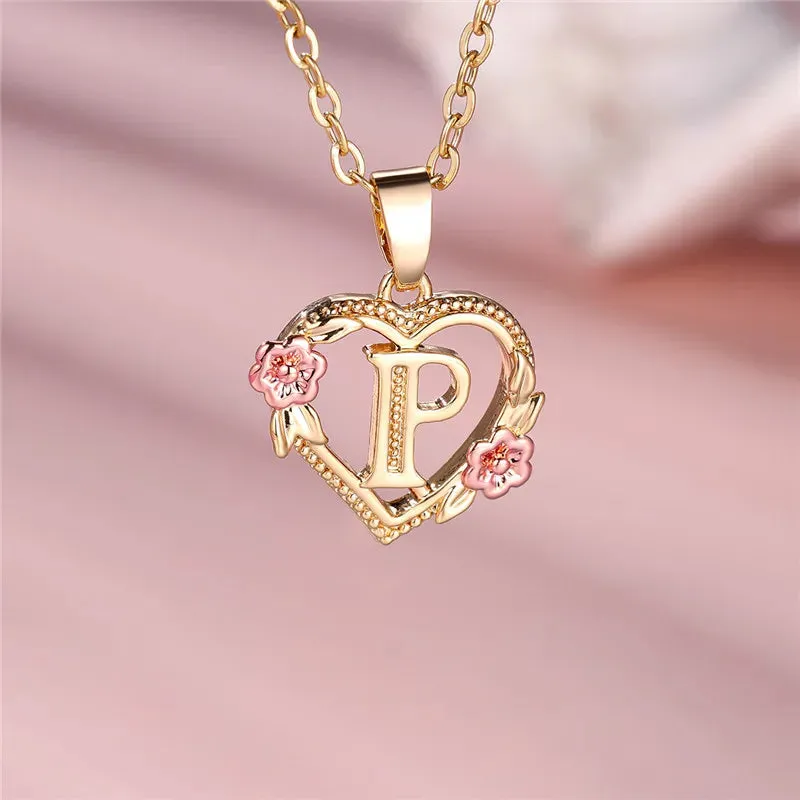 Sakura Gold Letter Necklace