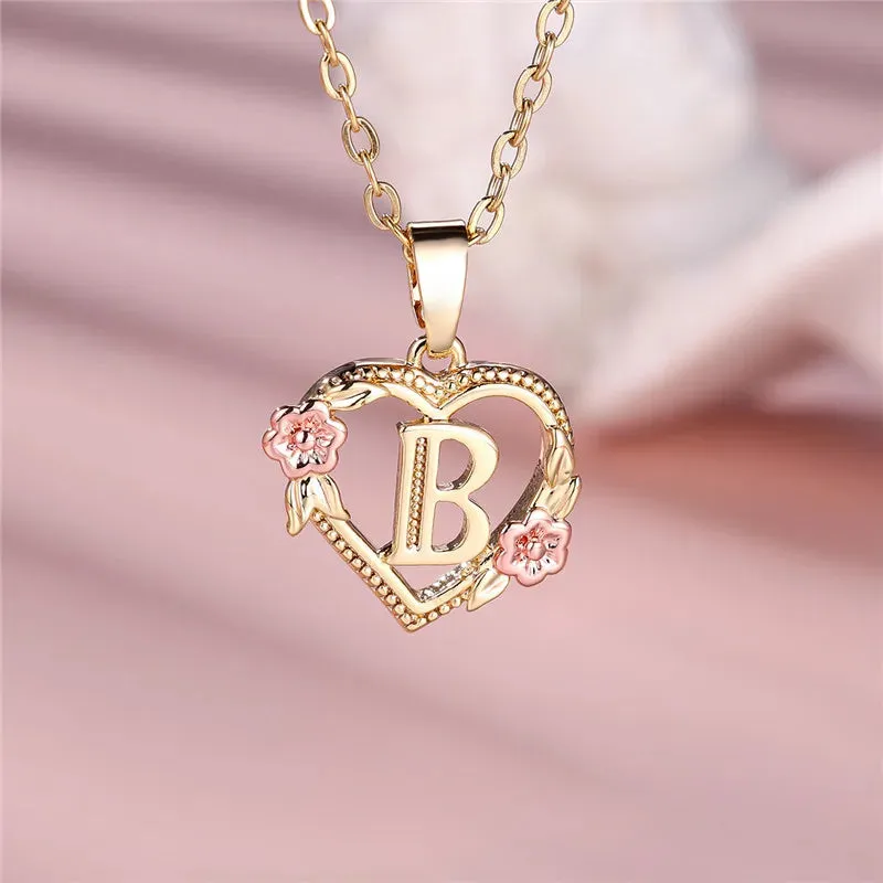 Sakura Gold Letter Necklace