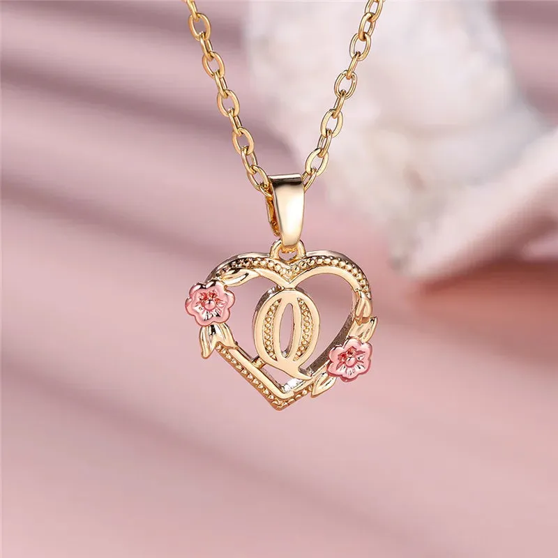 Sakura Gold Letter Necklace