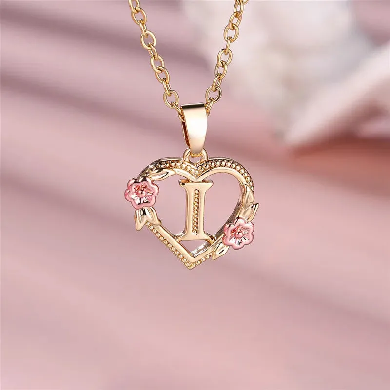Sakura Gold Letter Necklace