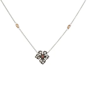 SALE  - Enchanted Garden Necklace in White Gold
