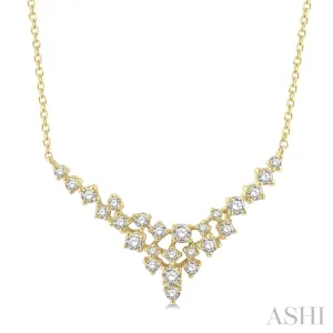 Scatter Diamond Necklace1/2 ctw V-Shape