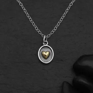Shadow Box with Bronze Heart Necklace