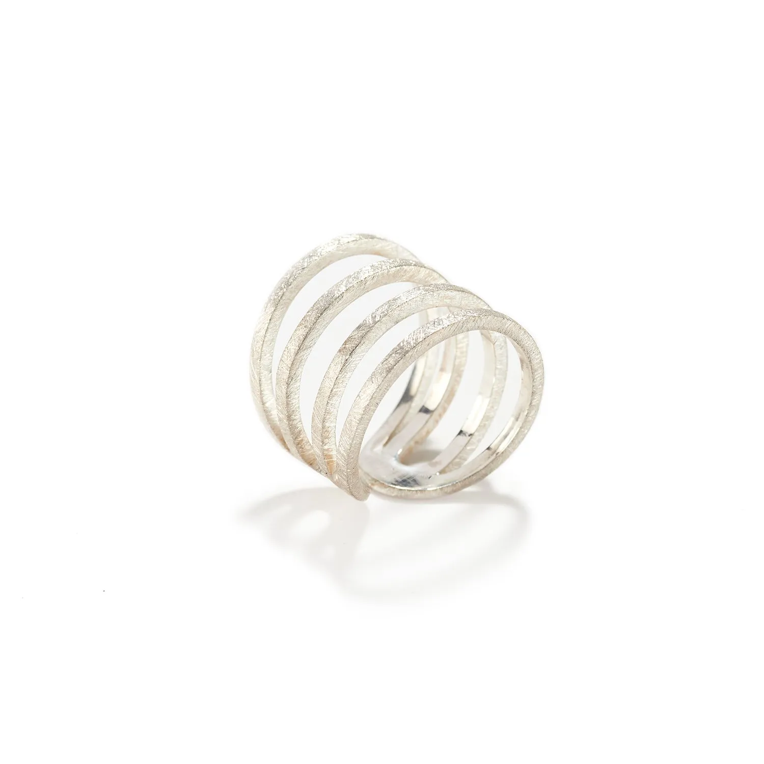 Silver 4 Rounds Fil Pla Ring