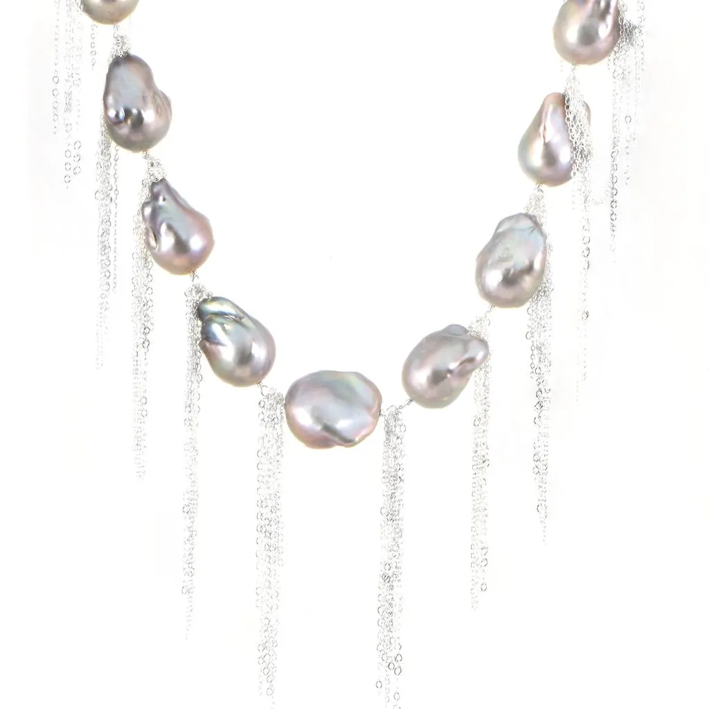 Silver Baroque 18" Necklace
