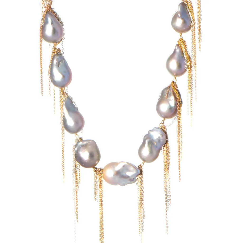 Silver Baroque 18" Necklace
