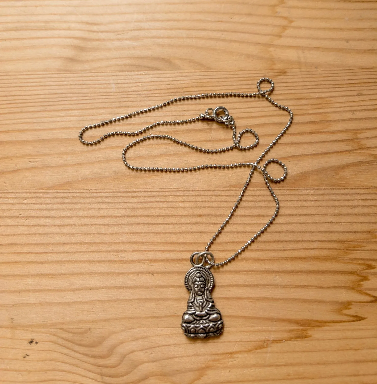 Silver Buddha Pendant