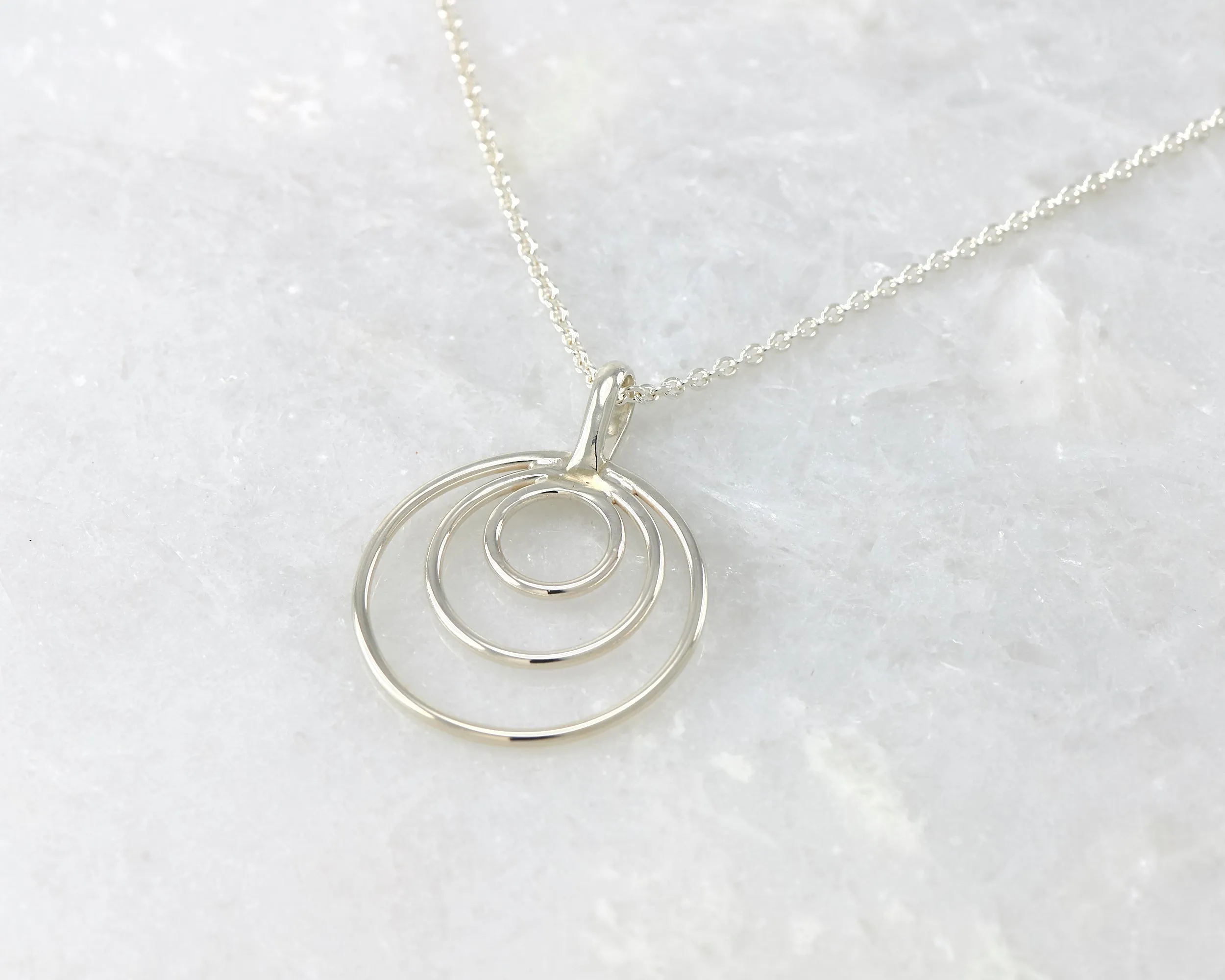 Silver Circles Necklace