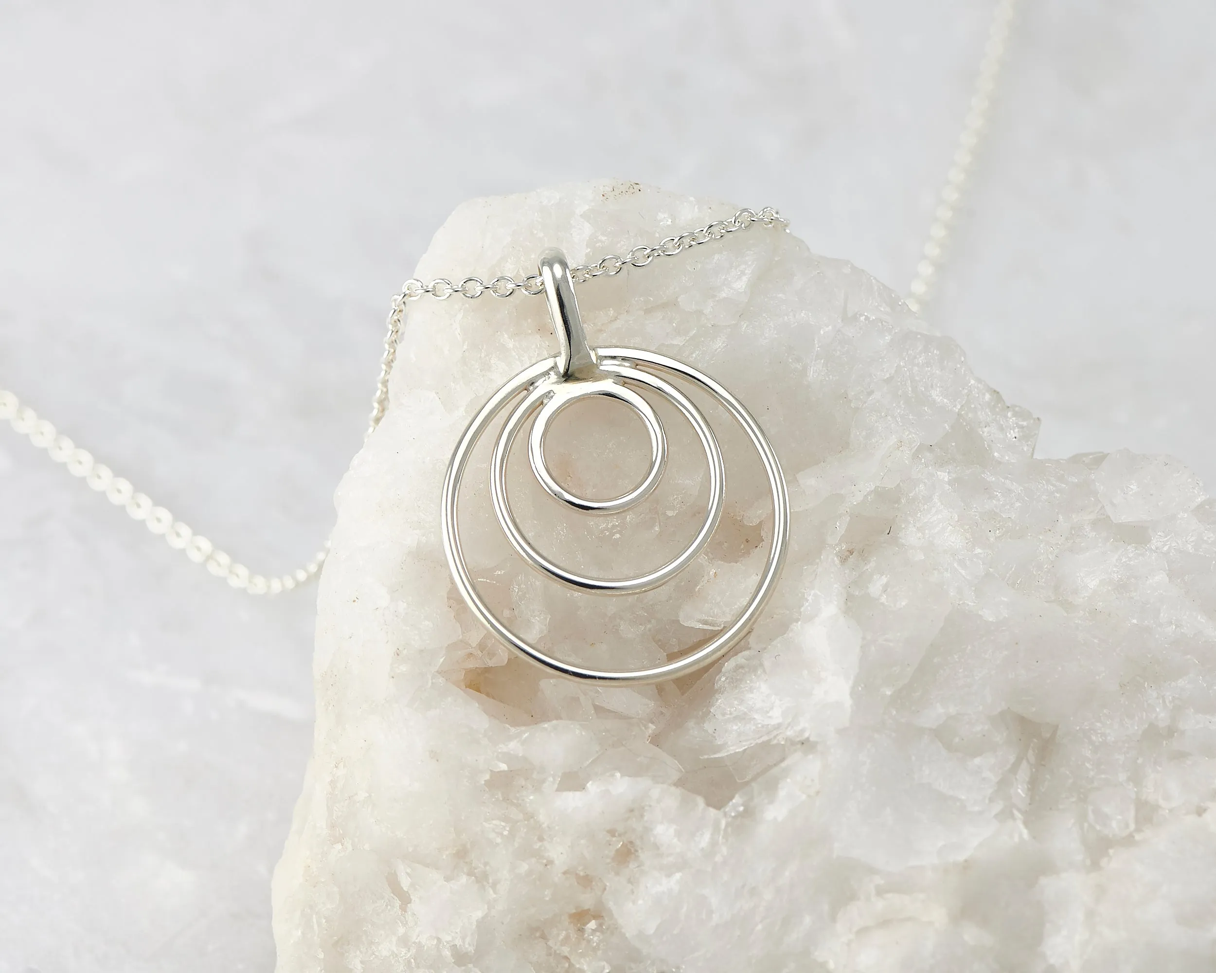 Silver Circles Necklace
